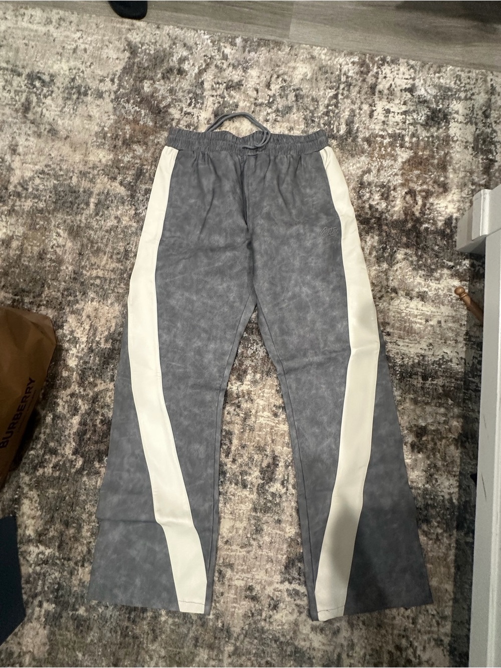 Gray Drawstring Bottoms - Picture 2 of 5